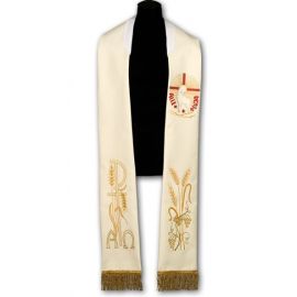 Stuła kapłańska wielkanocna - haftowana (218) - EUCHARYSTYCZNE