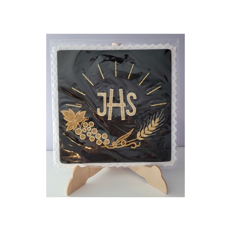 Palka haftowana czarna IHS (4) - Palka haftowana czarna IHS (4)