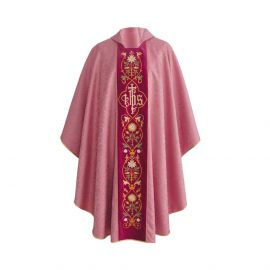 Ornat gotycki IHS żakard - kolory liturgiczne (16) - zdjęcie 5 - Ornat gotycki IHS  żorżeta - kolory liturgiczne (15)