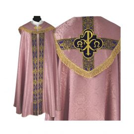 Kapa gotycka haftowana - kolor blady różowy (92) - KAPY LITURGICZNE