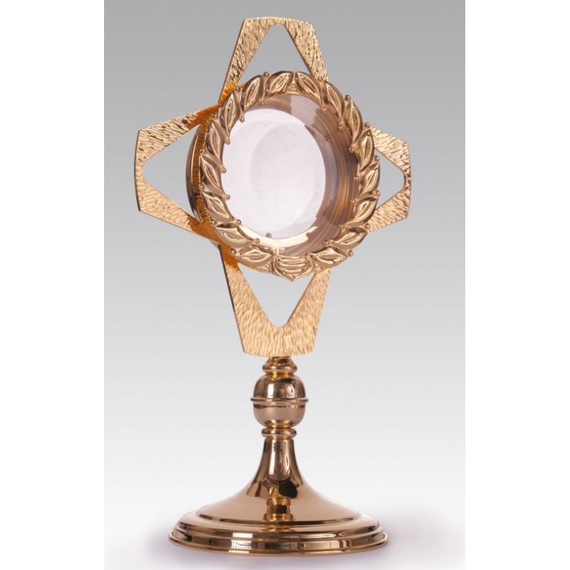 Monstrancja złocona z ozdobnymi krzewami, na dużą hostię - 73 cm (S047) - Monstrancja złocona z ozdobnymi krzewami, na dużą hostię - 73 cm (S047)
