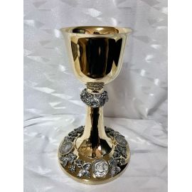 Kielich mszalny, medaliony 4 ewangelistów - 23 cm (4D)