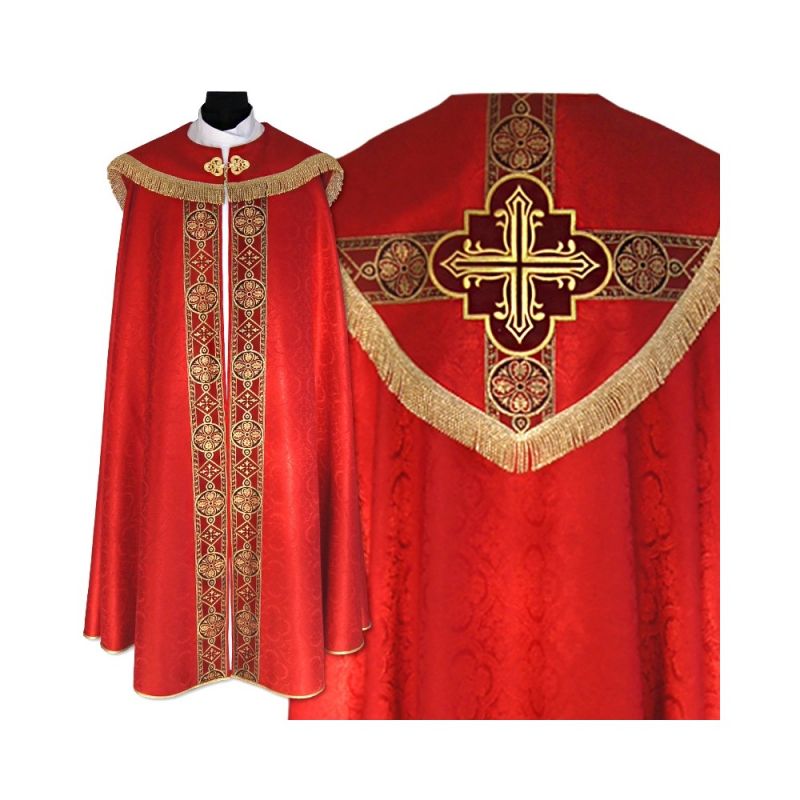 Kapa wzór gotycki kolory liturgiczne - tkanina żakard (12) - Kapa wzór gotycki kolory liturgiczne - tkanina żakard (12)