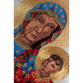 Ornat wizerunek Matka Boska Częstochowska - ecru (H45) - zdjęcie 2 - Ornat wizerunek Matka Boska Częstochowska - ecru (H45)