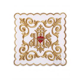 Bielizna kielichowa haftowana IHS+ Serce w koronie (40H) - zdjęcie 2 - Bielizna kielichowa haftowana IHS+ Serce w koronie (40H)