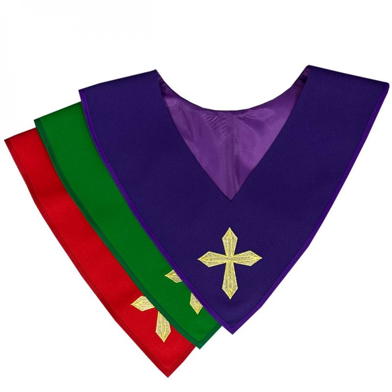Szkaplerz haftowany - kolory liturgiczne (1K) - Szkaplerz haftowany - kolory liturgiczne (1K)