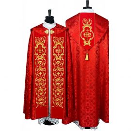 Kapa wzór gotycki - tkanina żakard (1) - KAPY LITURGICZNE