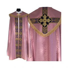 Kapa haftowana semi gotycka - kolory liturgiczne (86) - zdjęcie 4 - Kapa haftowana semi gotycka - biała (86)