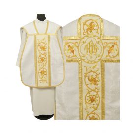 Ornat rzymski IHS - kolory liturgiczne, żakard (35) - zdjęcie 8 - Ornat rzymski IHS - kolory liturgiczne, żakard (34)