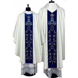 Ornat Maryjny - aksamitne  haftowane pasy (1) - Ornaty Maryjne