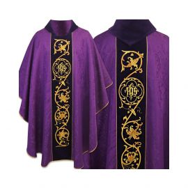 Ornat gotycki IHS - kolory liturgiczne (12) - Ornaty haftowane