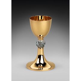 Kielich mszalny, pozłacany i oksydowany - 26 cm (20D)