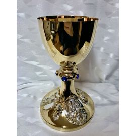 Kielich mszalny, pozłacany, Maryjny - 24 cm (31DA)