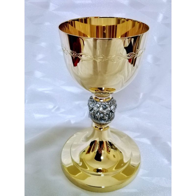 Kielich mszalny, pozłacany, Ostatnia wieczerza - 20 cm (36D) - Kielich mszalny, pozłacany, Ostatnia wieczerza - 20 cm (36D)