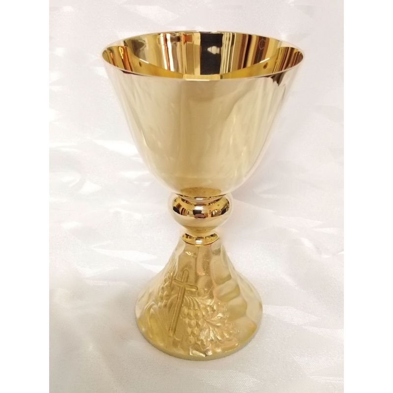 Kielich mszalny, pozłacany, winogrona, kłosy - 18 cm (41D) - Kielich mszalny, pozłacany, winogrona, kłosy - 18 cm (41D)
