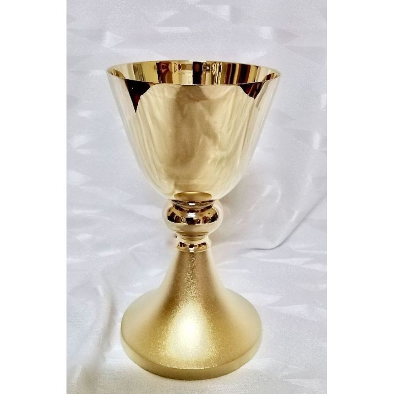 Kielich mszalny, pozłacany, podstawa matowa - 18 cm (43D) - Kielich mszalny, pozłacany, podstawa matowa - 18 cm (43D)