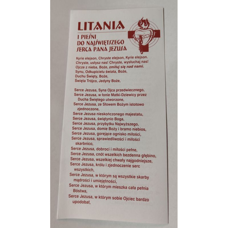 Litania i pieśni do Najświętszego Serca Pana Jezusa-  folder 1 szt - Litania i pieśni do Najświętszego Serca Pana Jezusa-  folder 1 szt
