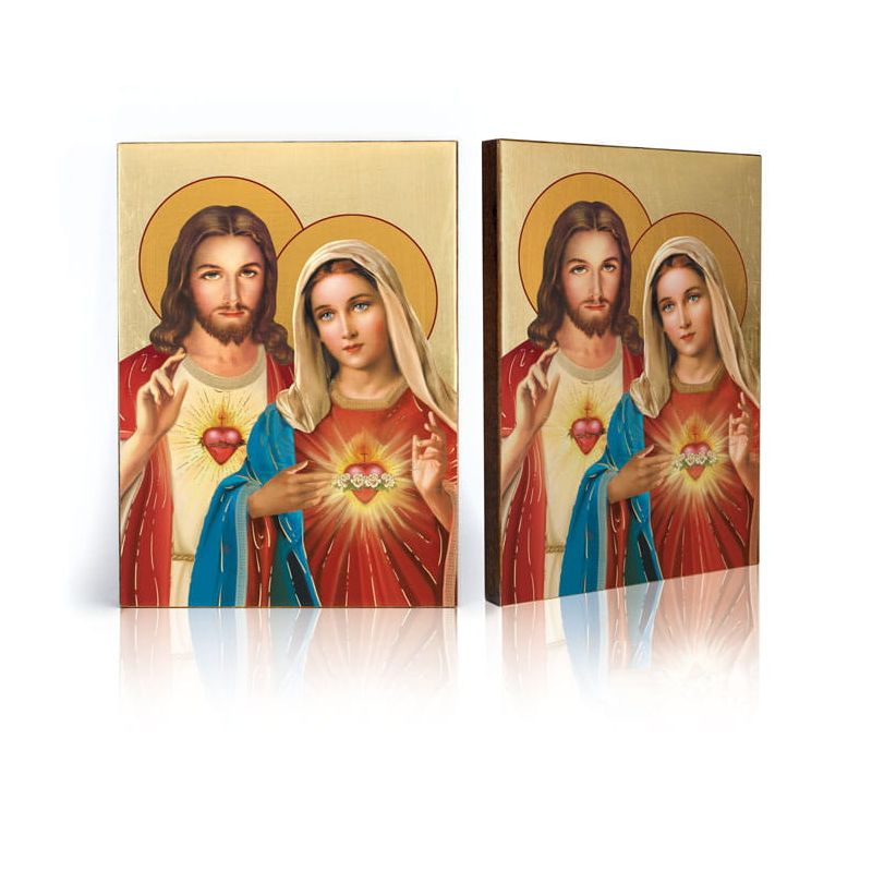 Ikona religijna Serce Maryi i Serce Jezusa - Ikona religijna Serce Maryi i Serce Jezusa