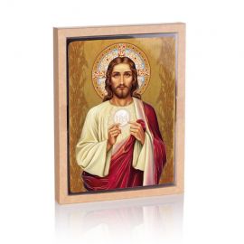 Ikona religijna Jezus Chrystus z Hostią (2) - zdjęcie 2 - Ikona religijna Jezus Chrystus z Hostią (2)