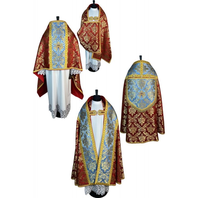 Zestaw kapa rzymska + welon liturgiczny (13K) - Zestaw kapa rzymska + welon liturgiczny (13K)