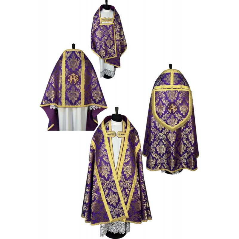 Zestaw kapa rzymska + welon liturgiczny (14K) - Zestaw kapa rzymska + welon liturgiczny (14K)