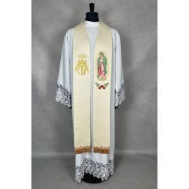 Stuła haftowana Matka Boska z Guadalupe (17K) - zdjęcie 3 - Stuła haftowana Matka Boska z Guadalupe (17K)