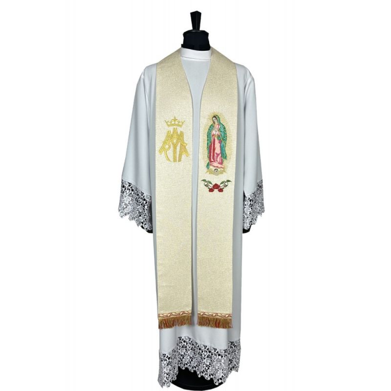 Stuła haftowana Matka Boska z Guadalupe (17K) - Stuła haftowana Matka Boska z Guadalupe (17K)