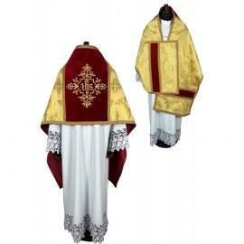 Welon liturgiczny, złoty, tkanina żakard (28K) - WELONY