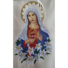 Poduszka na procesje Boże Ciało - Serce Matki Bożej - zdjęcie 2 - Poduszka na procesje Boże Ciało - Serce Matki Bożej