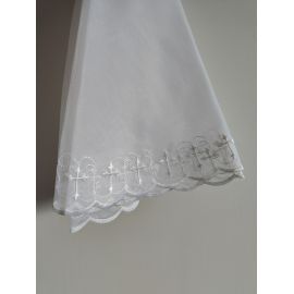 Welon na monstrancję, biały haft - 80 cm - zdjęcie 2 - Welon na monstrancję, biały haft - 80 cm