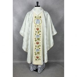 Ornat gotycki haftowany, motyw maryjny (9K) - zdjęcie 4 - Ornat gotycki haftowany, motyw maryjny (9K)