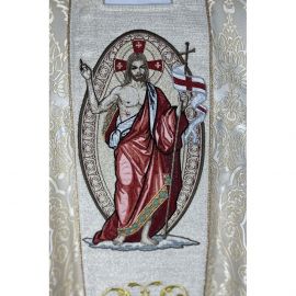 Ornat gotycki, haftowany Jezus zmartwychwstały (13K) - zdjęcie 3 - Ornat gotycki, haftowany Jezus zmartwychwstały (13K)