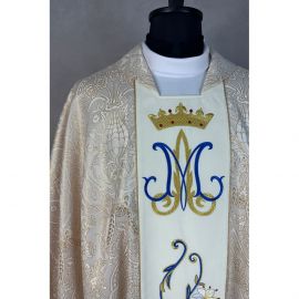 Ornat gotycki haftowany, motyw maryjny (14K) - zdjęcie 3 - Ornat gotycki haftowany, motyw maryjny (14K)