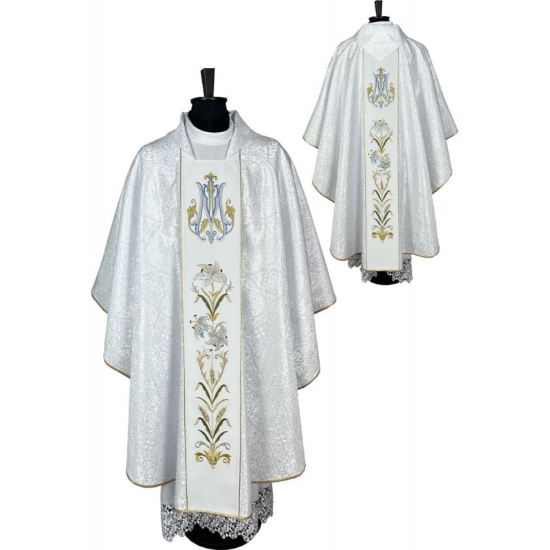 Ornat gotycki haftowany, motyw maryjny (19K) - Ornat gotycki haftowany, motyw maryjny (19K)