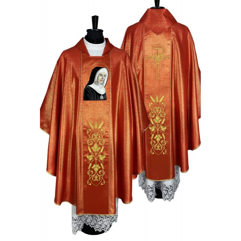 Ornat gotycki haftowany Błogosławiona s. M. Sapientia - Ornat gotycki haftowany Błogosławiona s. M. Sapientia