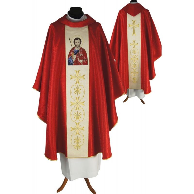 Ornat gotycki haftowany - Święty Tomasz (86K) - Ornat gotycki haftowany - Święty Tomasz (86K)
