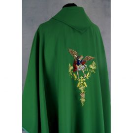 Ornat gotycki haftowany, zielony - Michał Archanioł (88K) - zdjęcie 3 - Ornat gotycki haftowany, zielony - Michał Archanioł (88K)
