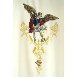 Ornat gotycki haftowany, ecru - Michał Archanioł (90K) - zdjęcie 2 - Ornat gotycki haftowany, ecru - Michał Archanioł (90K)