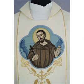 Ornat gotycki, haftowany Święty Franciszek (93K) - zdjęcie 2 - Ornat gotycki, haftowany Święty Franciszek (93K)