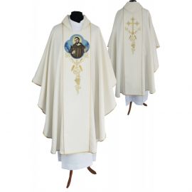 Ornat gotycki, haftowany Święty Franciszek (93K)