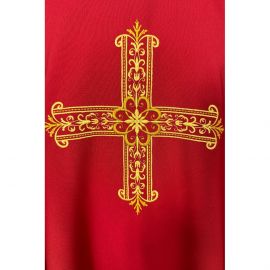 Ornat gotycki haftowany, czerwony - Krzyż (97K) - zdjęcie 4 - Ornat gotycki haftowany, czerwony - Krzyż (97K)