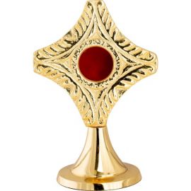 Relikwiarz mosiężny, pozłacany - 12 cm (33) - zdjęcie 2 - Relikwiarz mosiężny, pozłacany - 12 cm (33)