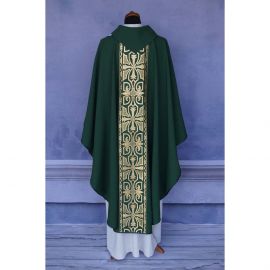 Ornat gotycki zielony, pas tkany krzyż (119K) - zdjęcie 3 - Ornat gotycki zielony, pas tkany krzyż (119K)