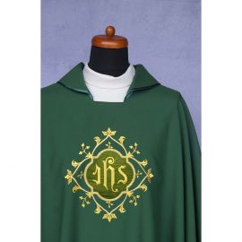 Ornat gotycki zielony, haftowany, materiał strecz (161K) - zdjęcie 2 - Ornat gotycki zielony, haftowany, materiał strecz (161K)