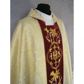 Ornat gotycki złoty, haftowany, pas aksamit (178K) - zdjęcie 3 - Ornat gotycki złoty, haftowany, pas aksamit (178K)