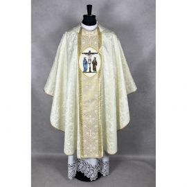 Ornat gotycki ecru, haftowany, Ukrzyżowanie Pana Jezusa (179K) - zdjęcie 2 - Ornat gotycki ecru, haftowany, Ukrzyżowanie Pana Jezusa (179K)