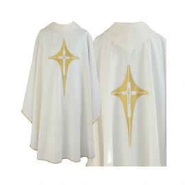 Ornat gotycki ecru, motyw krzyża (185K)