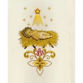 Ornat haftowany Boże Narodzenie (3U) - zdjęcie 3 - Ornat haftowany Boże Narodzenie (3U)