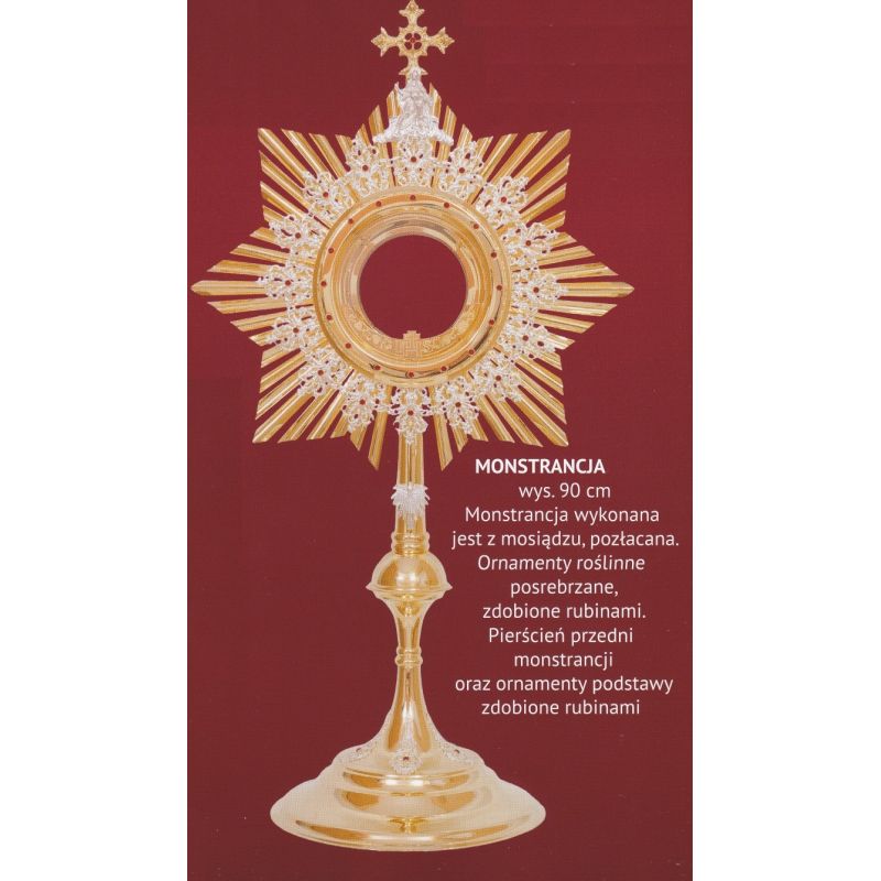 Monstrancja pozłacana wys. 90 cm (4) - Monstrancja pozłacana wys. 90 cm (4)