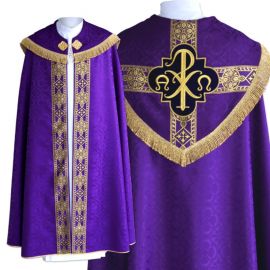 Kapa haftowana Alfa Omega, kolory liturgiczne (17) - KAPY LITURGICZNE